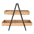 Alfaro Dienblad - Waterhyacint/metaal, zwart/naturel 42x23x43,5 cm