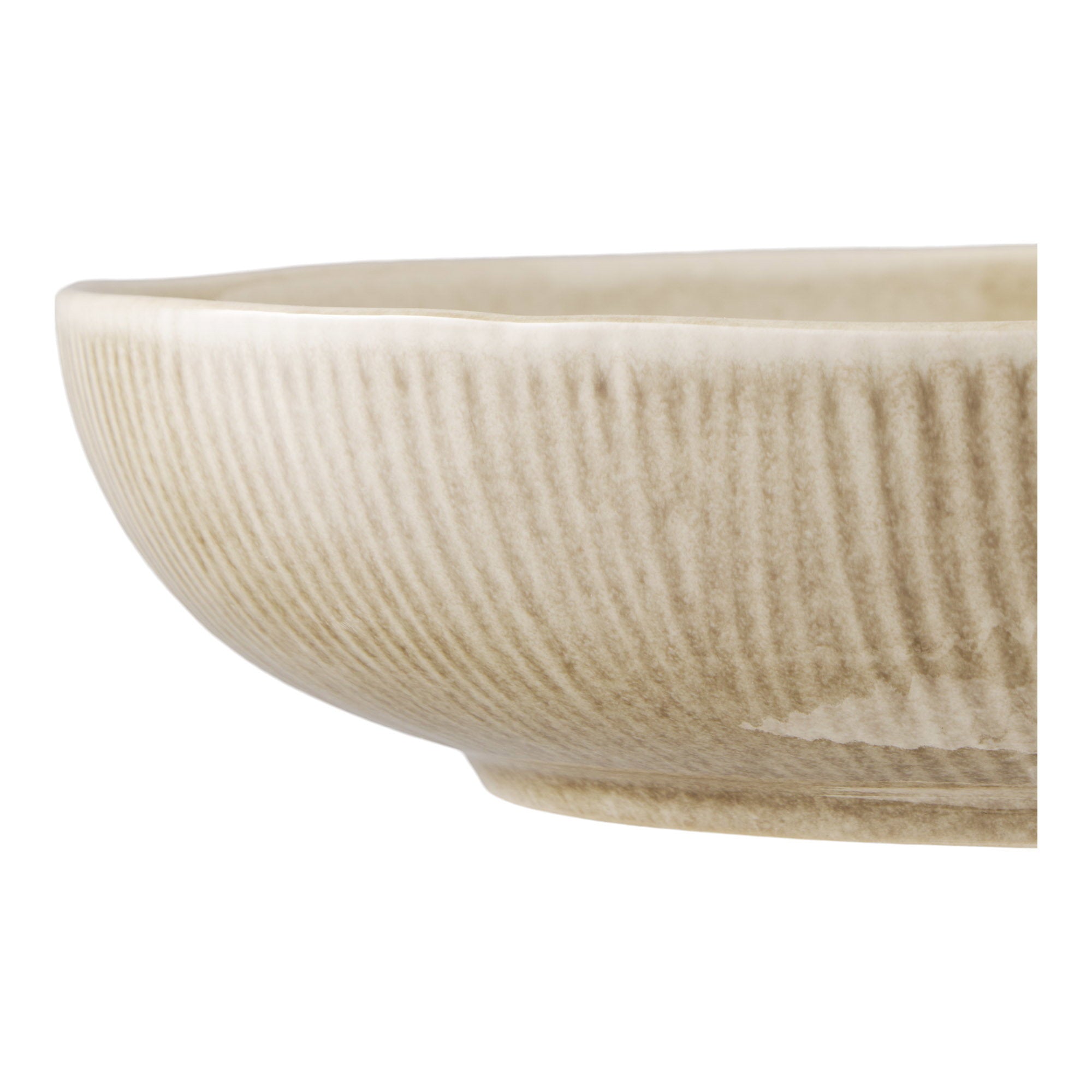 Viola Serveerschaal - Serveerschaal, keramiek, beige, ø27x5,8 cm