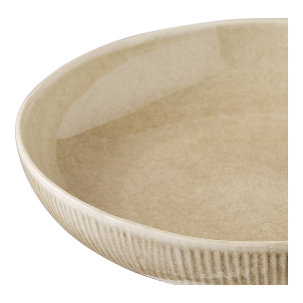 Viola Serveerschaal - Serveerschaal, keramiek, beige, ø27x5,8 cm