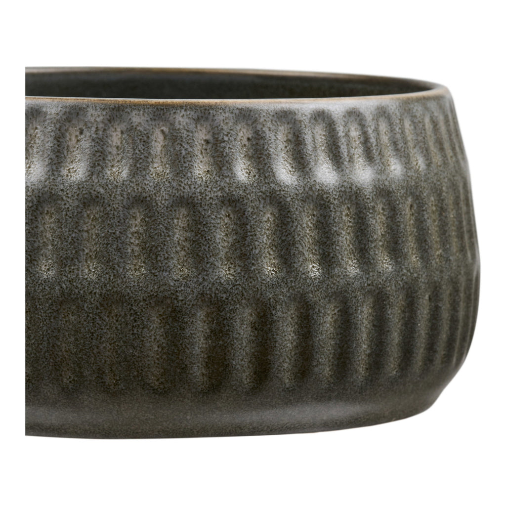 Amalia Kom - Kom, keramiek, mosgrijs, ø14x7,5 cm, set van 2