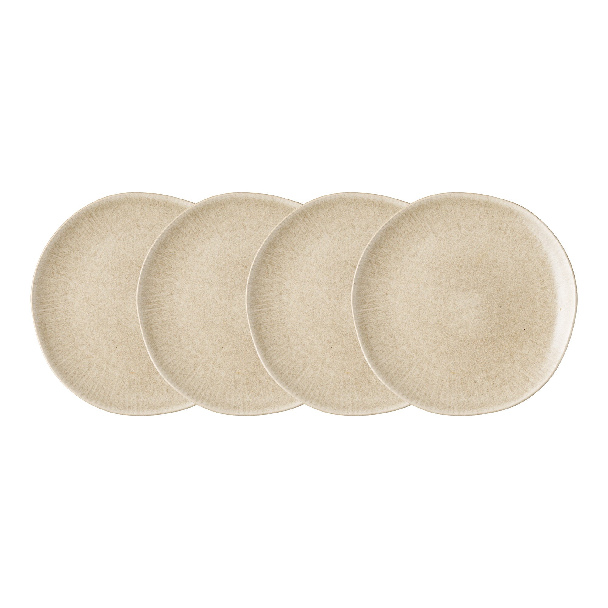 Viola Lunchbord - Lunchbord, keramiek, beige Ø21 cm (set van 4)
