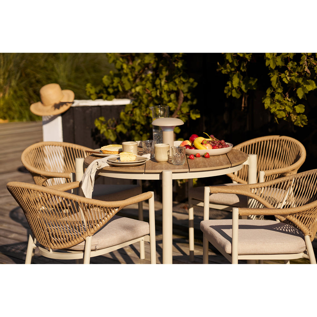 Viola Lunchbord - Lunchbord, keramiek, beige Ø21 cm (set van 4)
