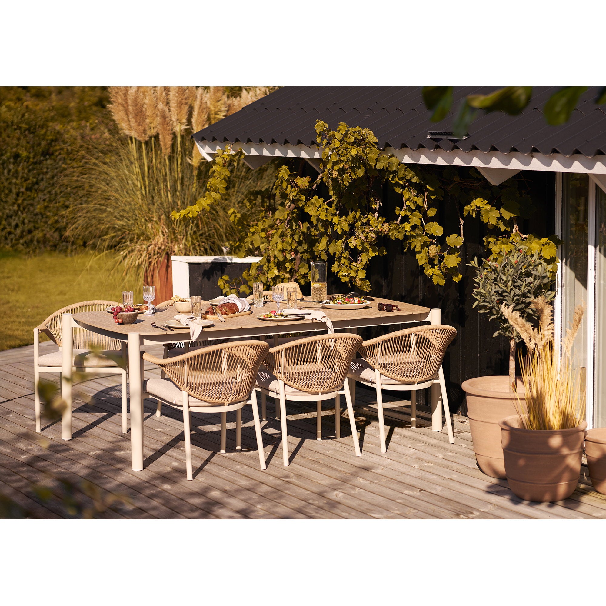 Viola Dinerbord - Dinerbord, keramiek, beige Ø27 cm (set van 4)