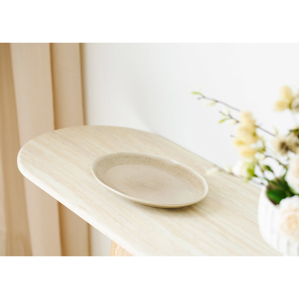 Viola Serveerblad - Serveerblad, keramiek, beige, 30x21,5x2,8 cm