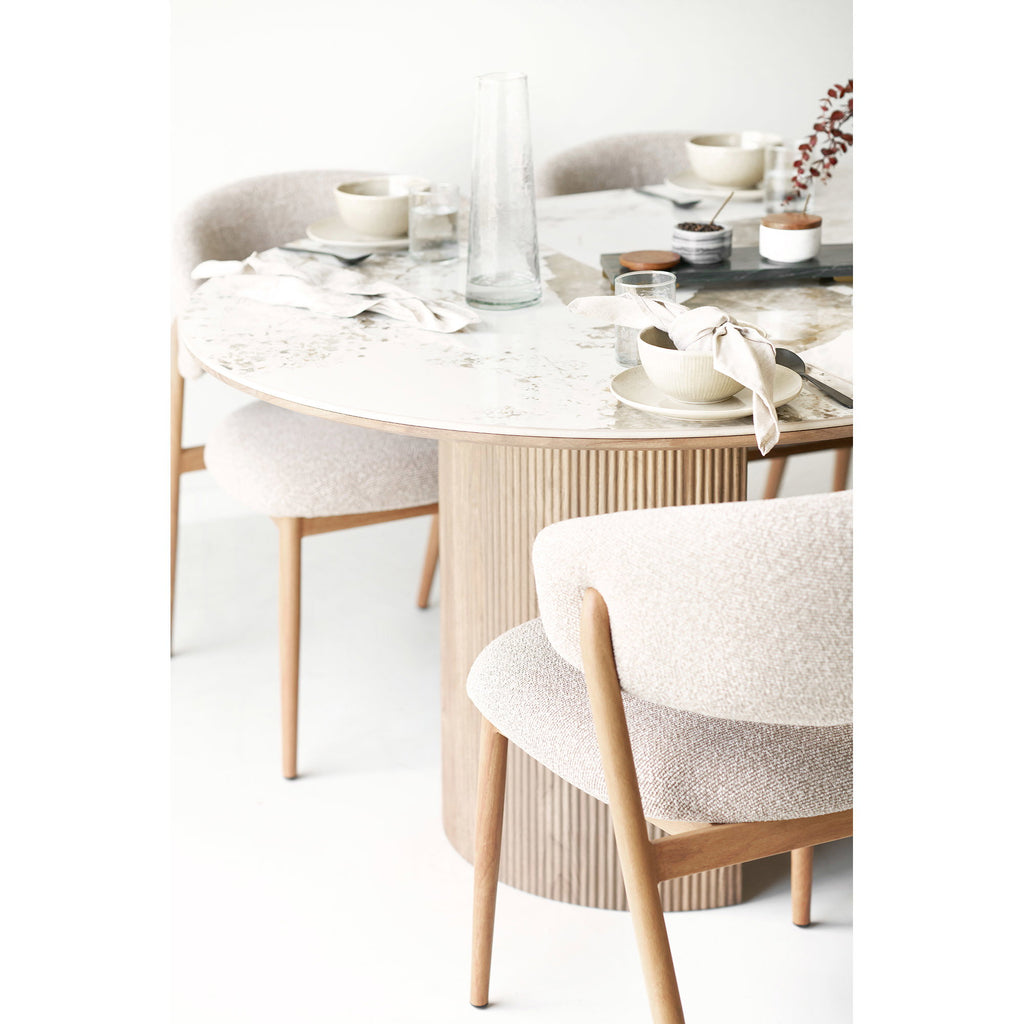 Pauri Voorraadpot met lepel - Voorraadpot met lepel, marmer, grijs/wit/messing, set van 2
