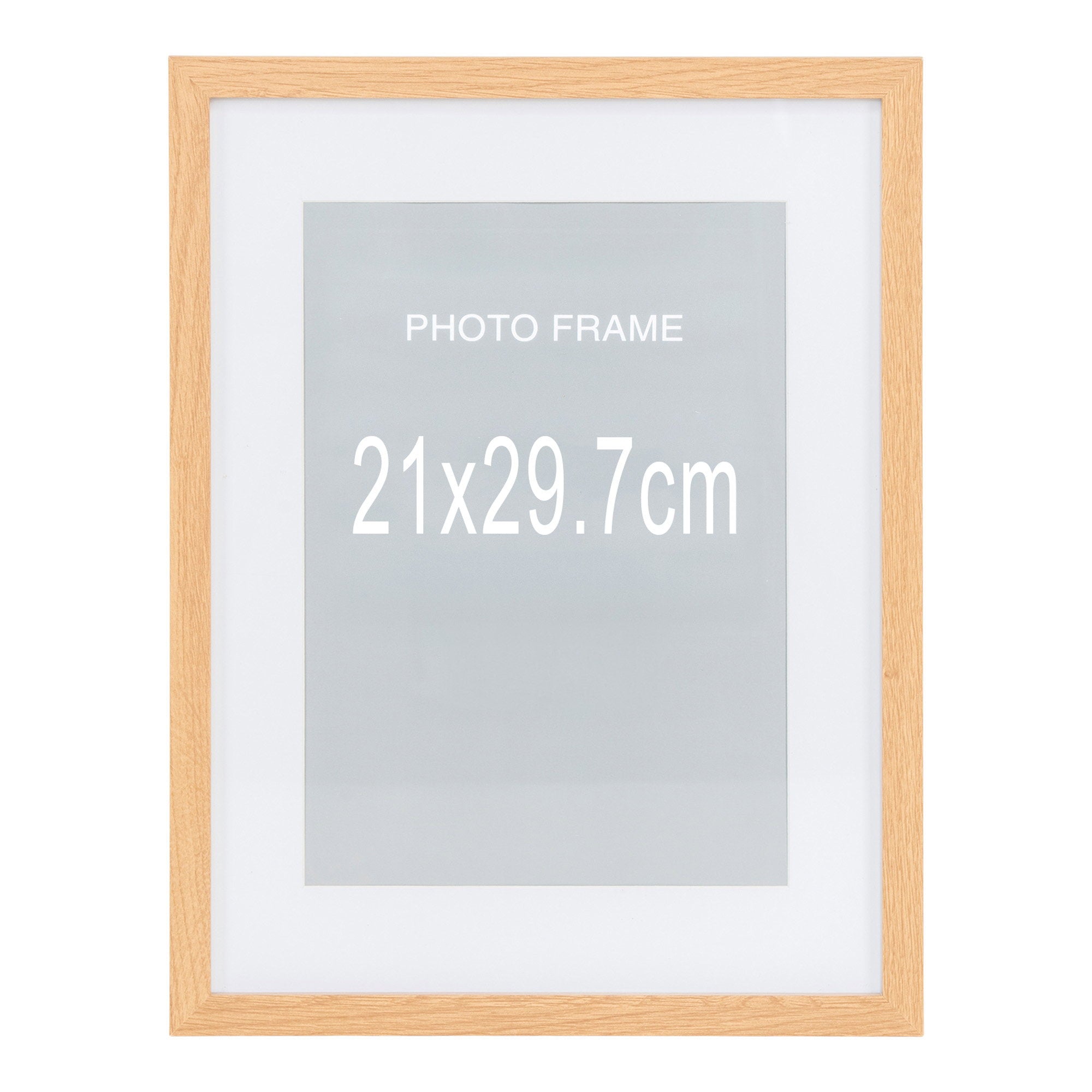 Marbella Fotolijst - Fotolijst, MDF/glas, naturel 21x29,7 cm, set van 5
