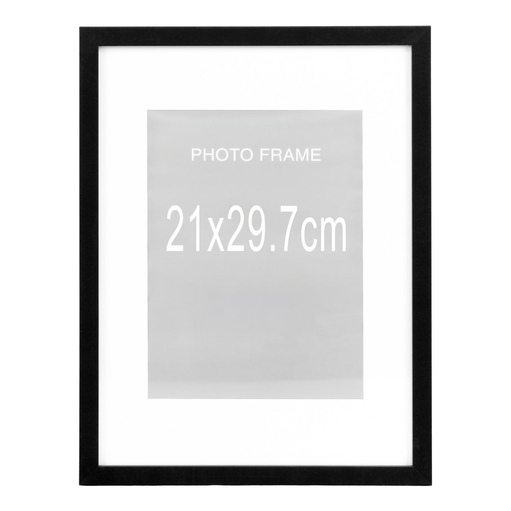 Marbella Fotolijst - Fotolijst, MDF/glas, zwart, 21x29,7 cm, set van 5