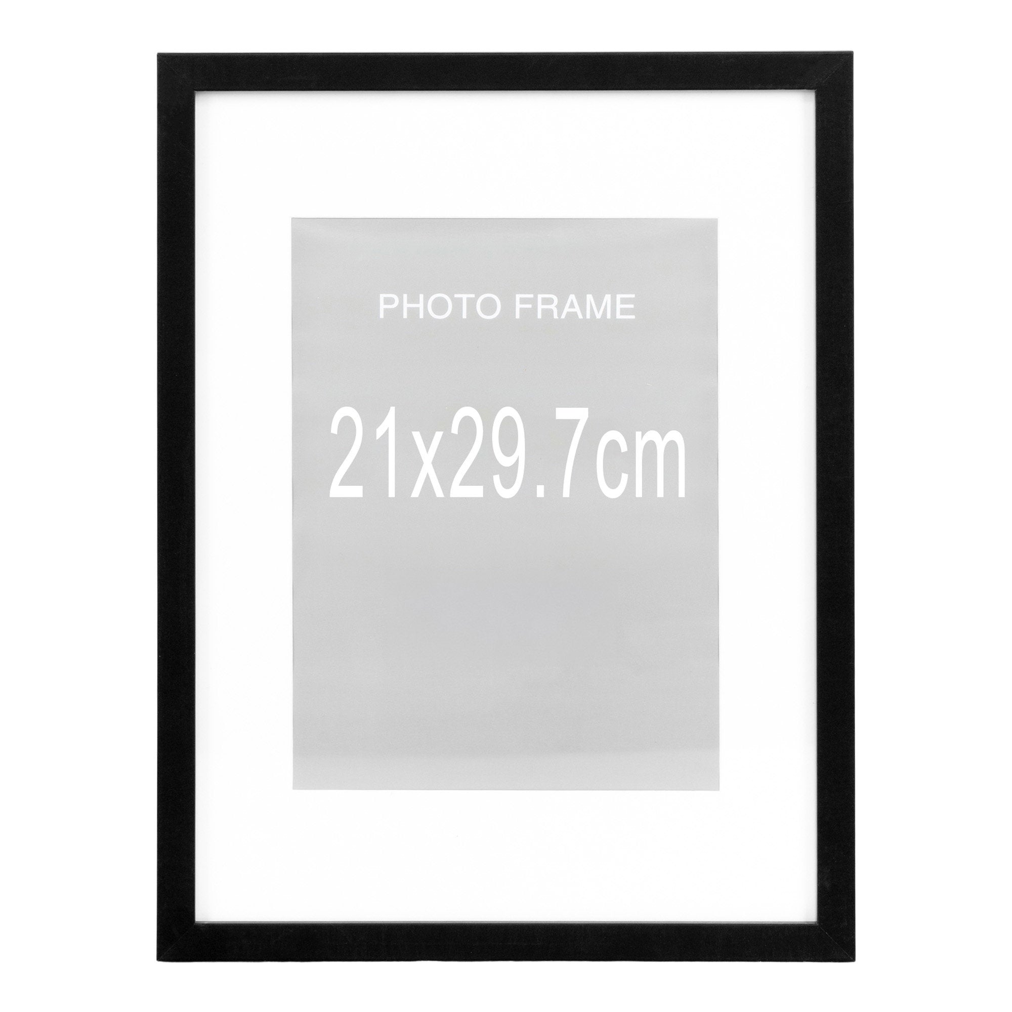 Marbella Fotolijst - Fotolijst, MDF/glas, zwart, 21x29,7 cm, set van 5