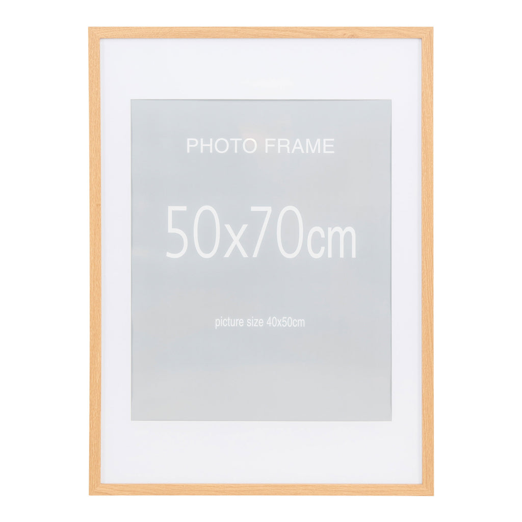 Marbella Fotolijst - Fotolijst, MDF/glas, naturel 50x70 cm, set van 5