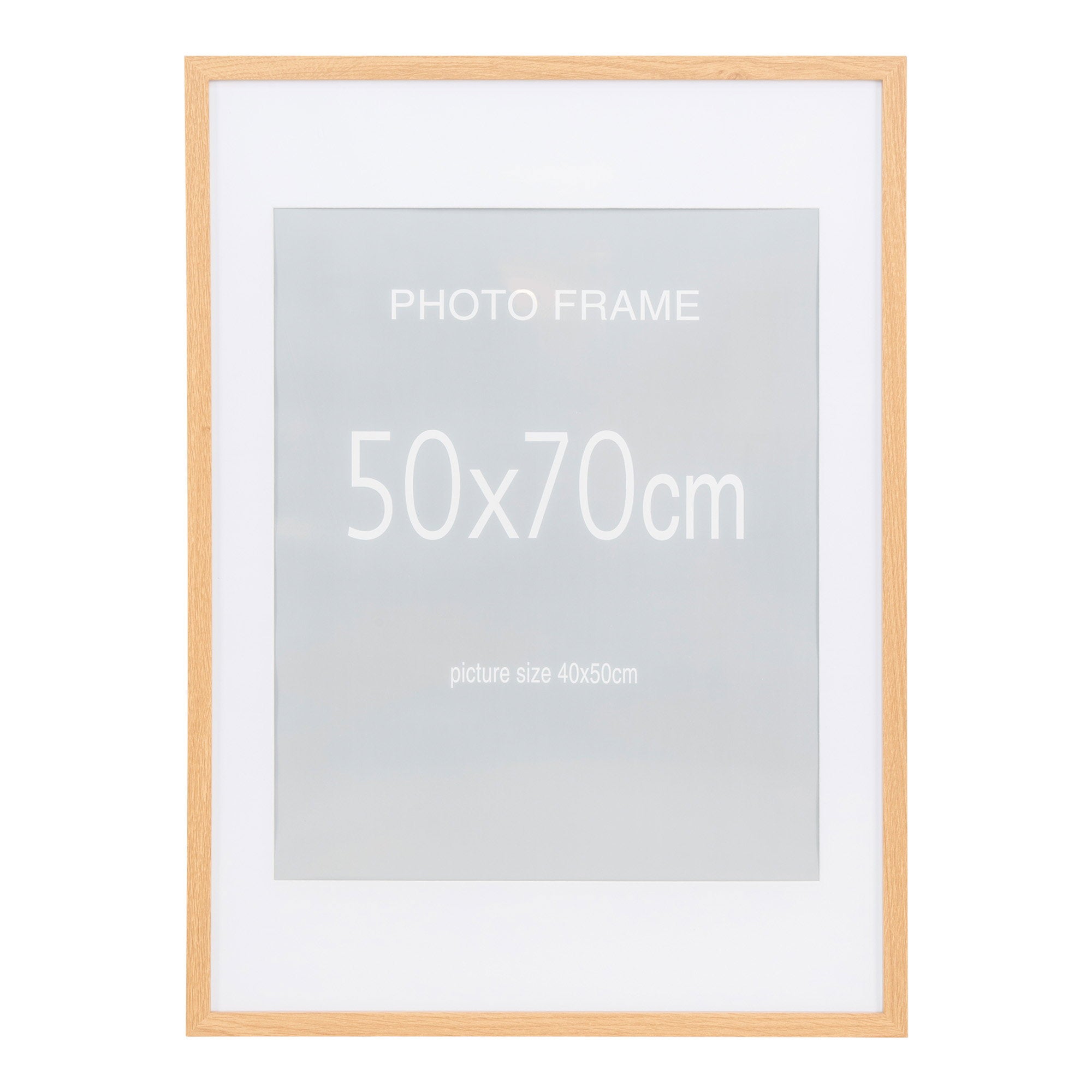 Marbella Fotolijst - Fotolijst, MDF/glas, naturel 50x70 cm, set van 5