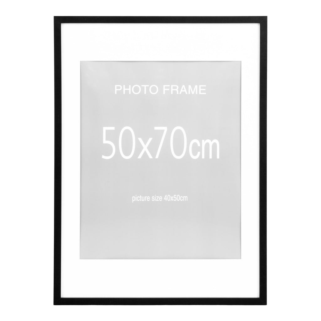 Marbella Fotolijst - Fotolijst, MDF/glas, zwart, 50x70 cm, set van 5