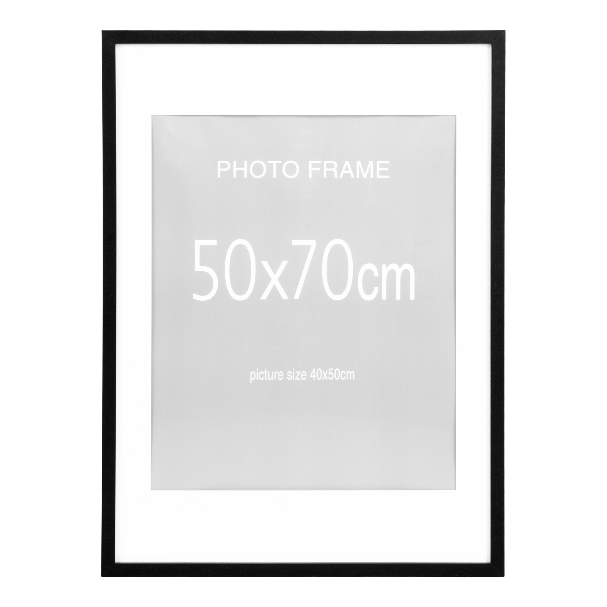Marbella Fotolijst - Fotolijst, MDF/glas, zwart, 50x70 cm, set van 5