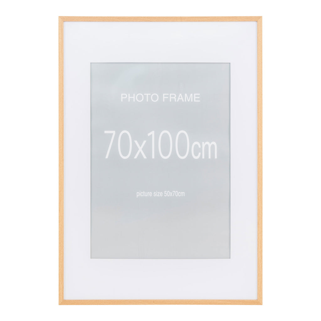 Marbella Fotolijst - Fotolijst, MDF/glas, naturel 70x100 cm, set van 5