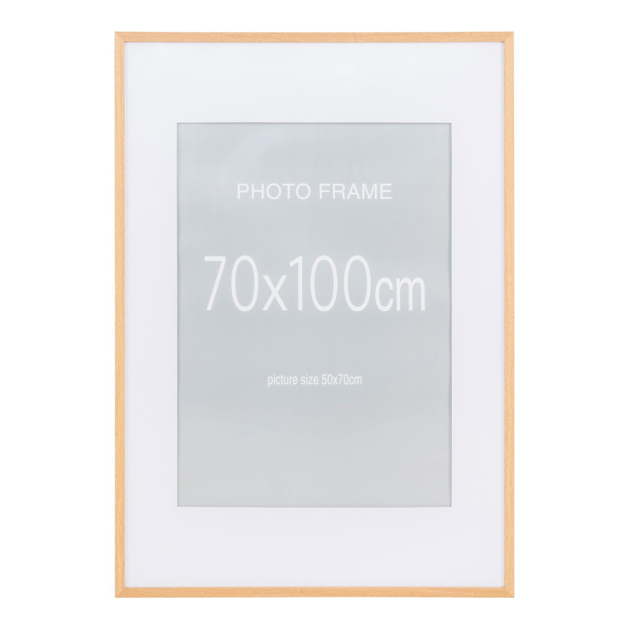 Marbella Fotolijst - Fotolijst, MDF/glas, naturel 70x100 cm, set van 5