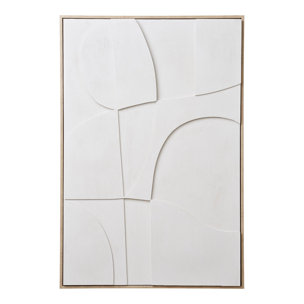 Madeline Reliëf Wanddecoratie - Wit, nr. 2, 60x90 cm