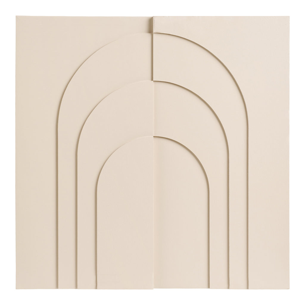 Ina Reliëf Wanddecoratie - Beige 60x60 cm