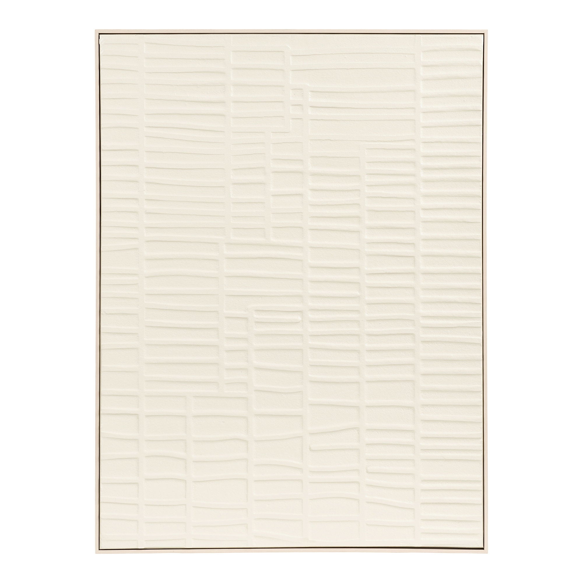 Ena Reliëf Wanddecoratie - Beige 60x80 cm
