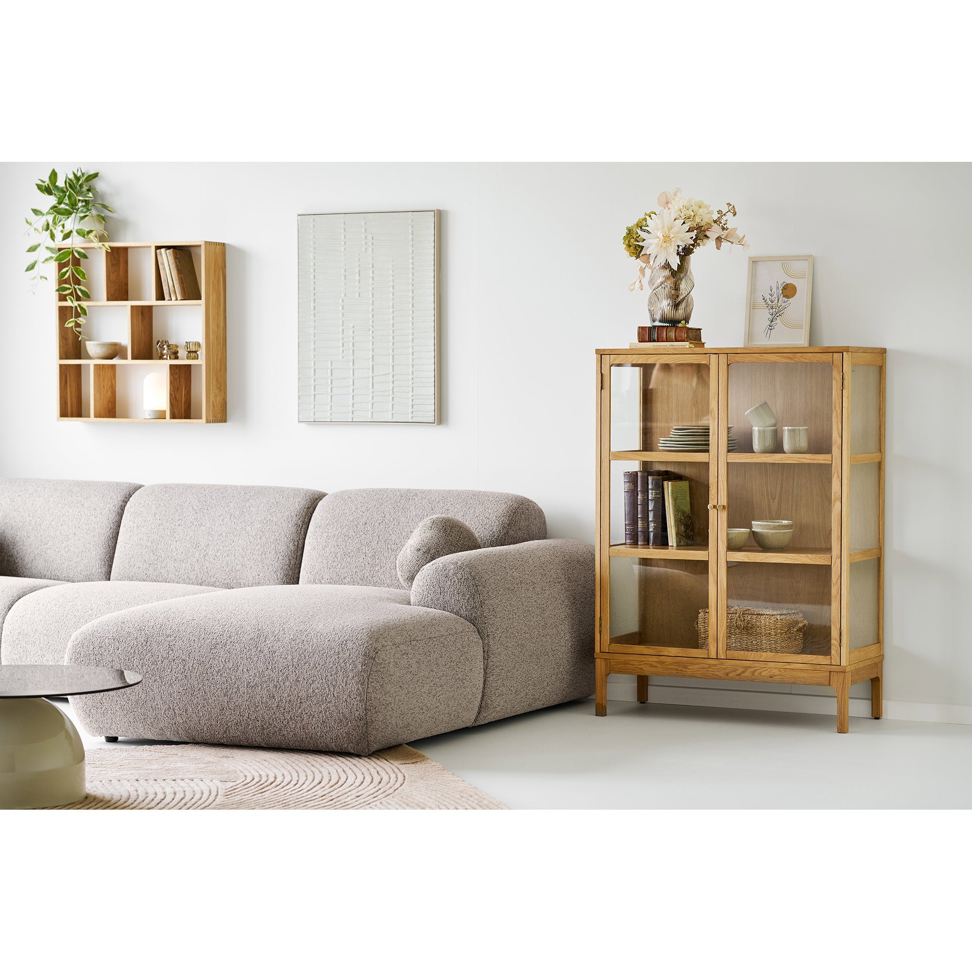Ena Reliëf Wanddecoratie - Beige 60x80 cm