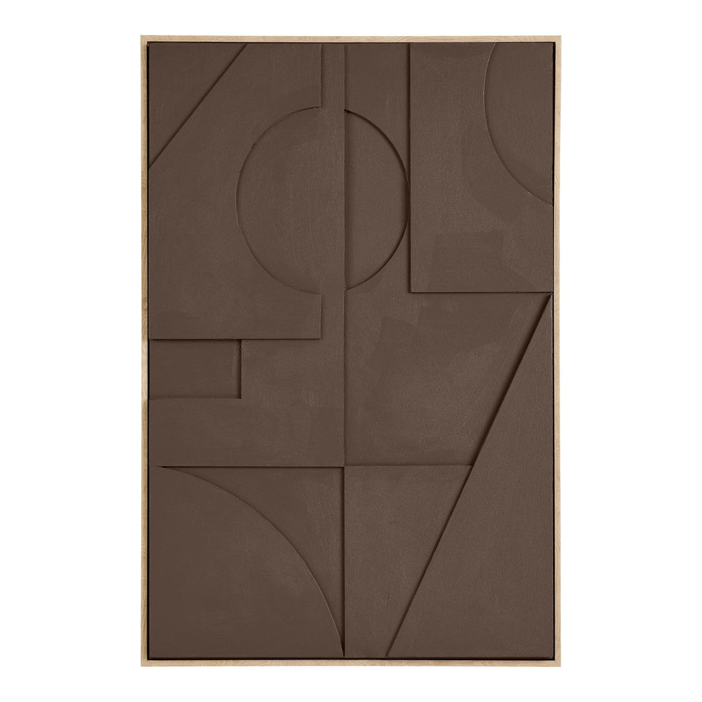 Isabella Reliëf Wanddecoratie - Reliëf wanddecoratie, bruin, nr. 1, 60x90 cm