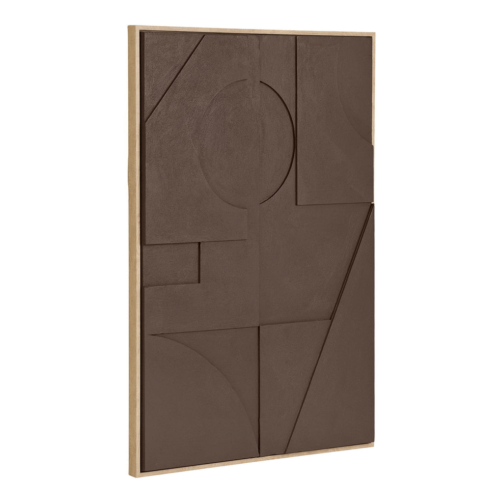 Isabella Reliëf Wanddecoratie - Reliëf wanddecoratie, bruin, nr. 1, 60x90 cm