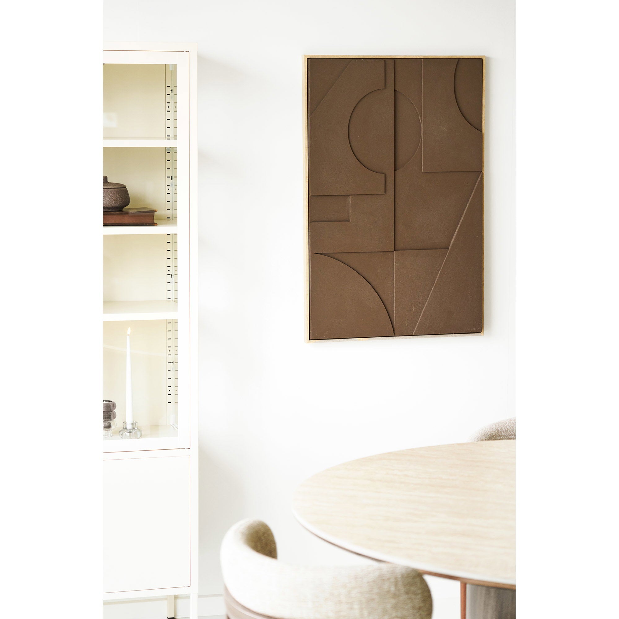 Isabella Reliëf Wanddecoratie - Reliëf wanddecoratie, bruin, nr. 1, 60x90 cm