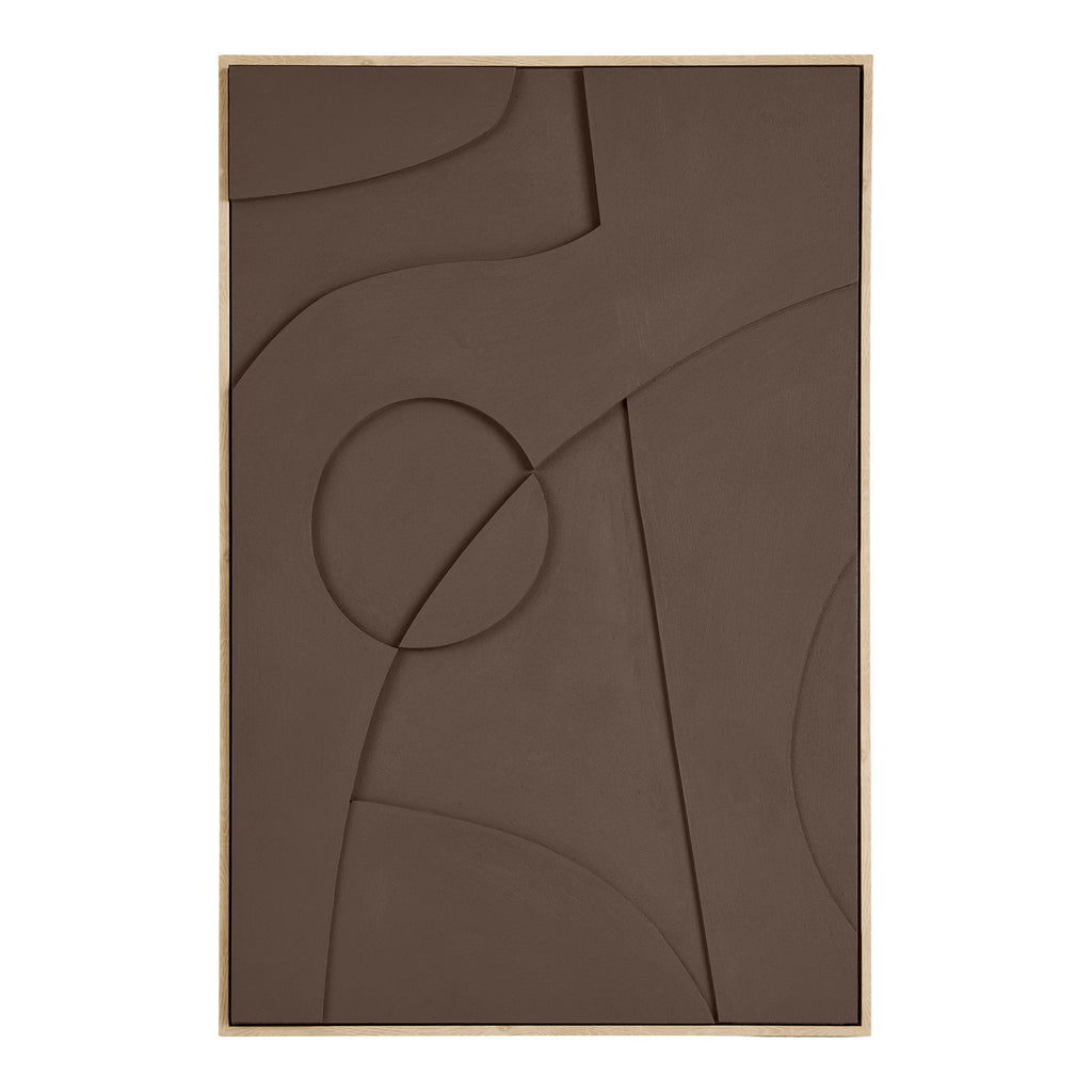Isabella Reliëf Wanddecoratie - Reliëf wanddecoratie, bruin, nr. 2, 60x90 cm