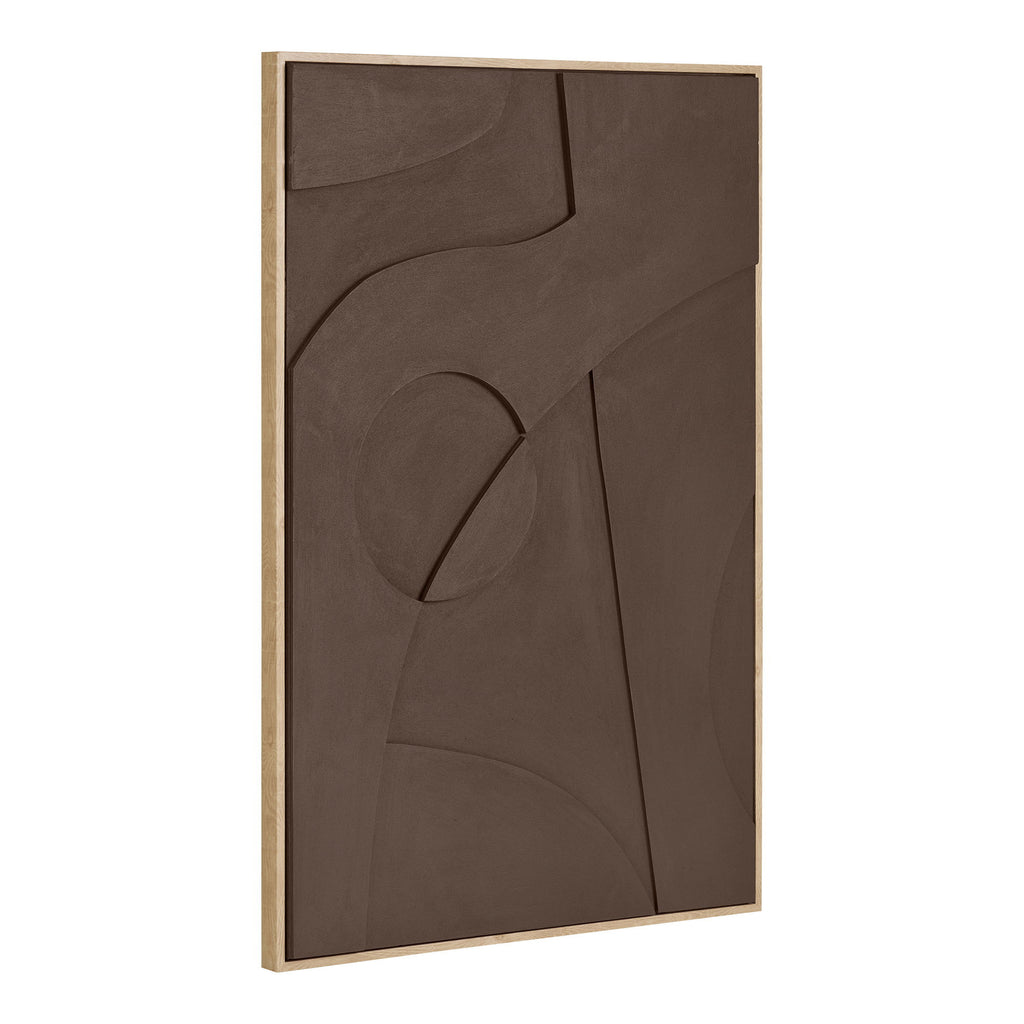 Isabella Reliëf Wanddecoratie - Reliëf wanddecoratie, bruin, nr. 2, 60x90 cm