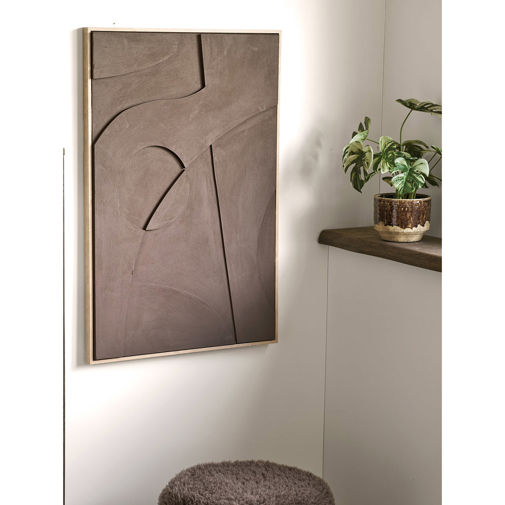 Isabella Reliëf Wanddecoratie - Reliëf wanddecoratie, bruin, nr. 2, 60x90 cm