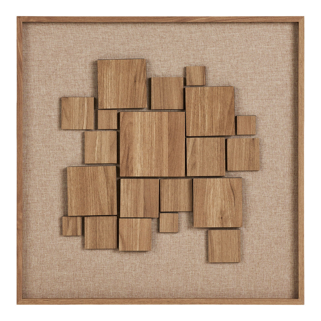 Gala Reliëf Wanddecoratie - Reliëf wanddecoratie, bruin 60x60 cm