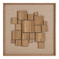 Gala Reliëf Wanddecoratie - Reliëf wanddecoratie, bruin 60x60 cm