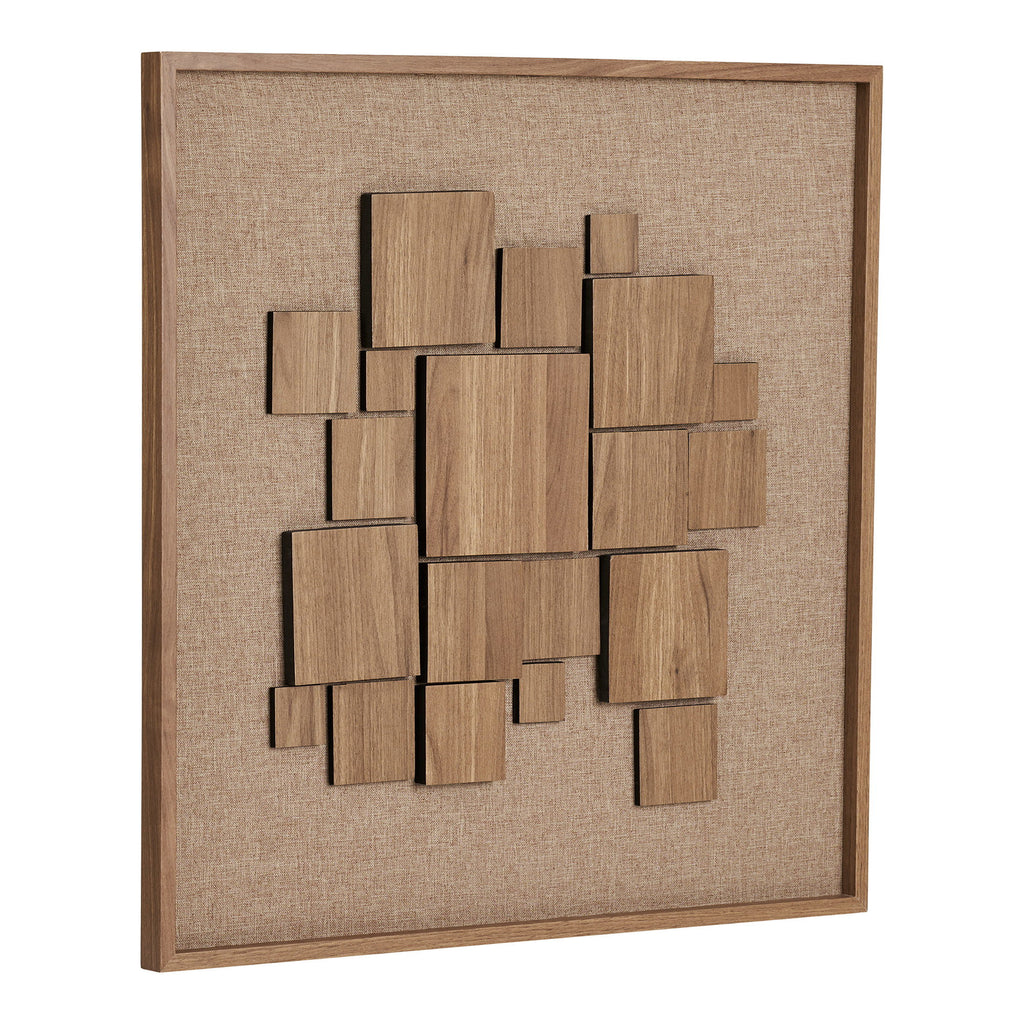 Gala Reliëf Wanddecoratie - Reliëf wanddecoratie, bruin 60x60 cm