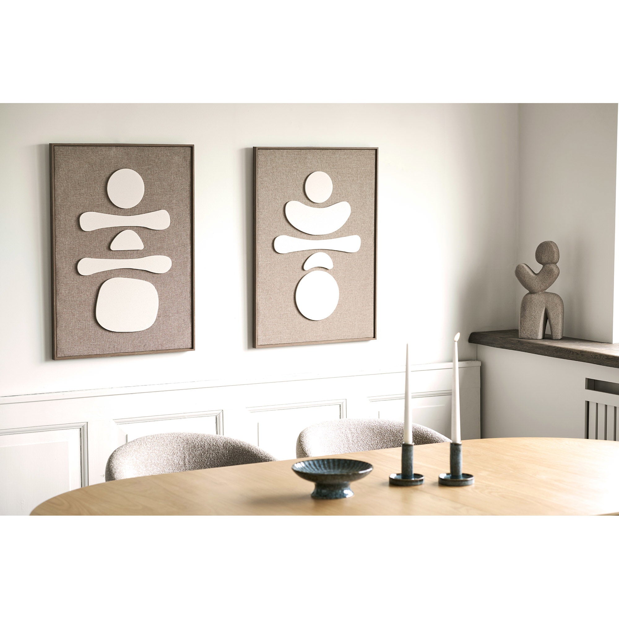 Diva Reliëf Wanddecoratie - Reliëf wanddecoratie, bruin/beige, nr. 1, 50x70 cm