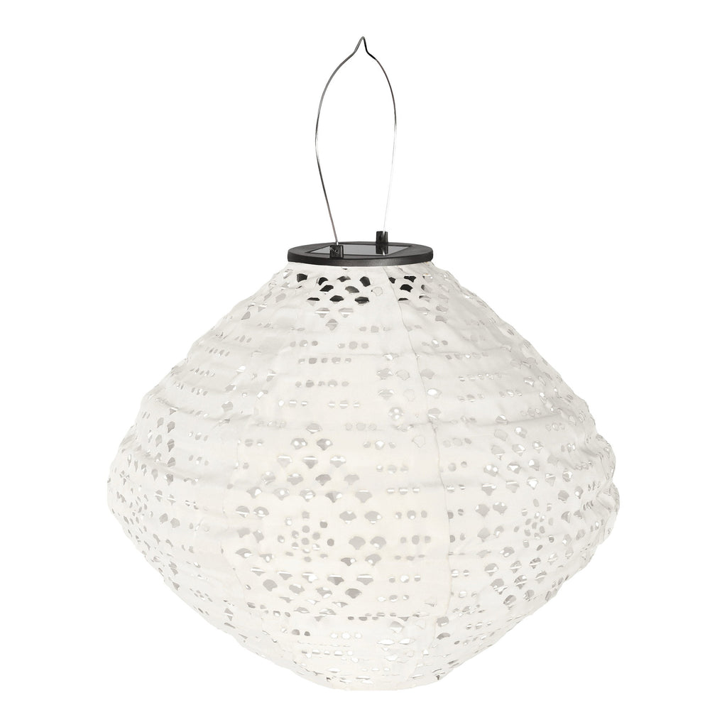 Harwood LED Lantaarn - Oplaadbaar met geïntegreerd zonnepaneel, wit