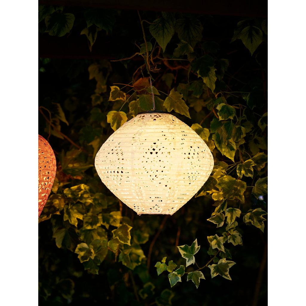 Harwood LED Lantaarn - Oplaadbaar met geïntegreerd zonnepaneel, wit