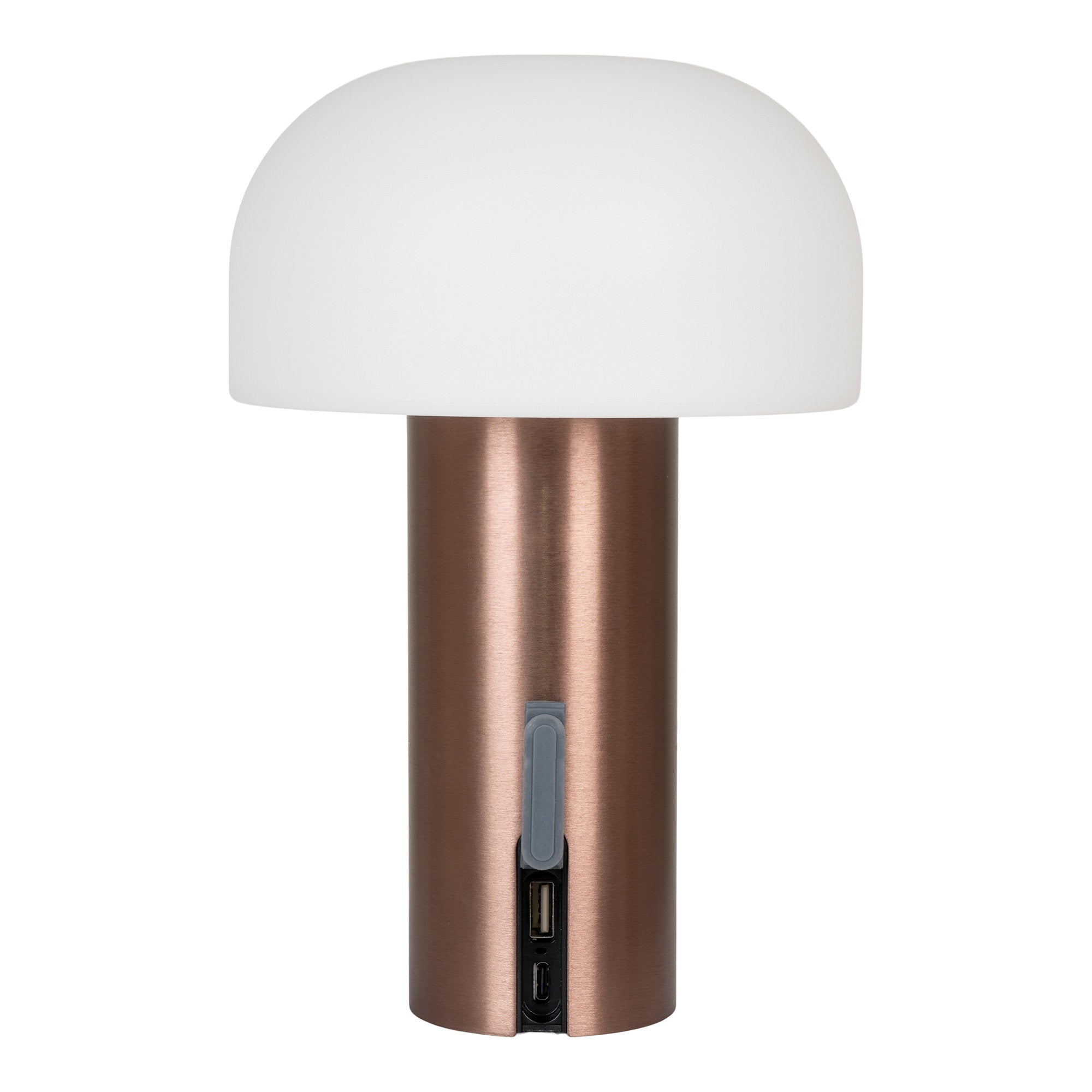 Soham LED Tafellamp - Oplaadbaar, wit/koper