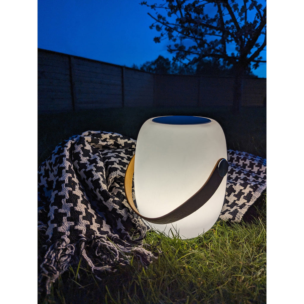 Cardiff LED Lamp - Lamp met draagriem, bluetoothspeaker, oplaadbaar, wit