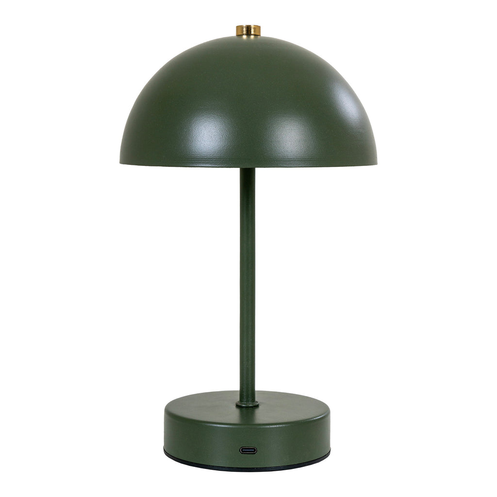 Holt Tafellamp - Oplaadbaar, metaal, groen/messing