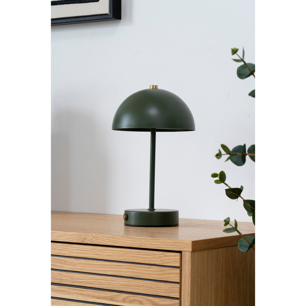 Holt Tafellamp - Oplaadbaar, metaal, groen/messing
