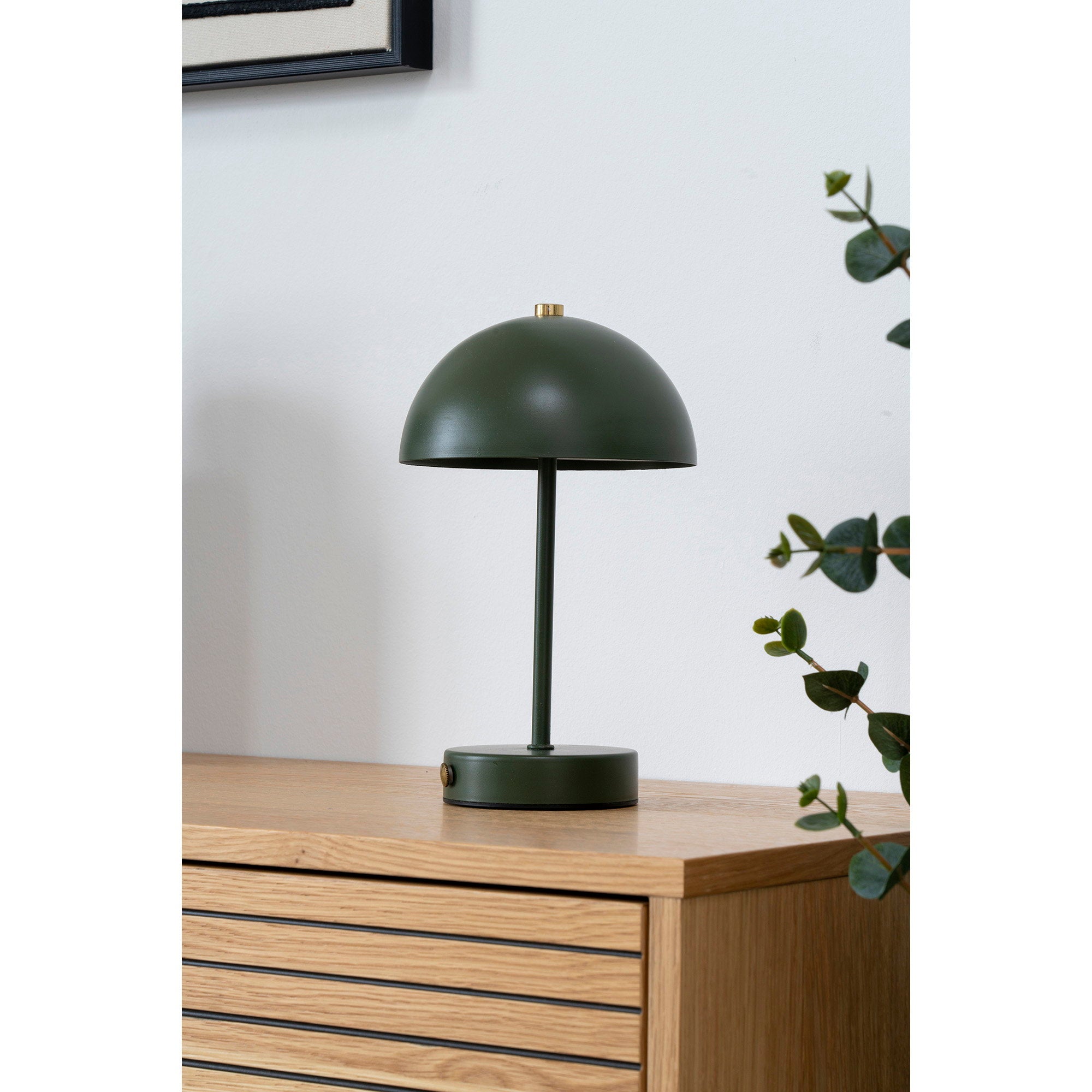 Holt Tafellamp - Oplaadbaar, metaal, groen/messing