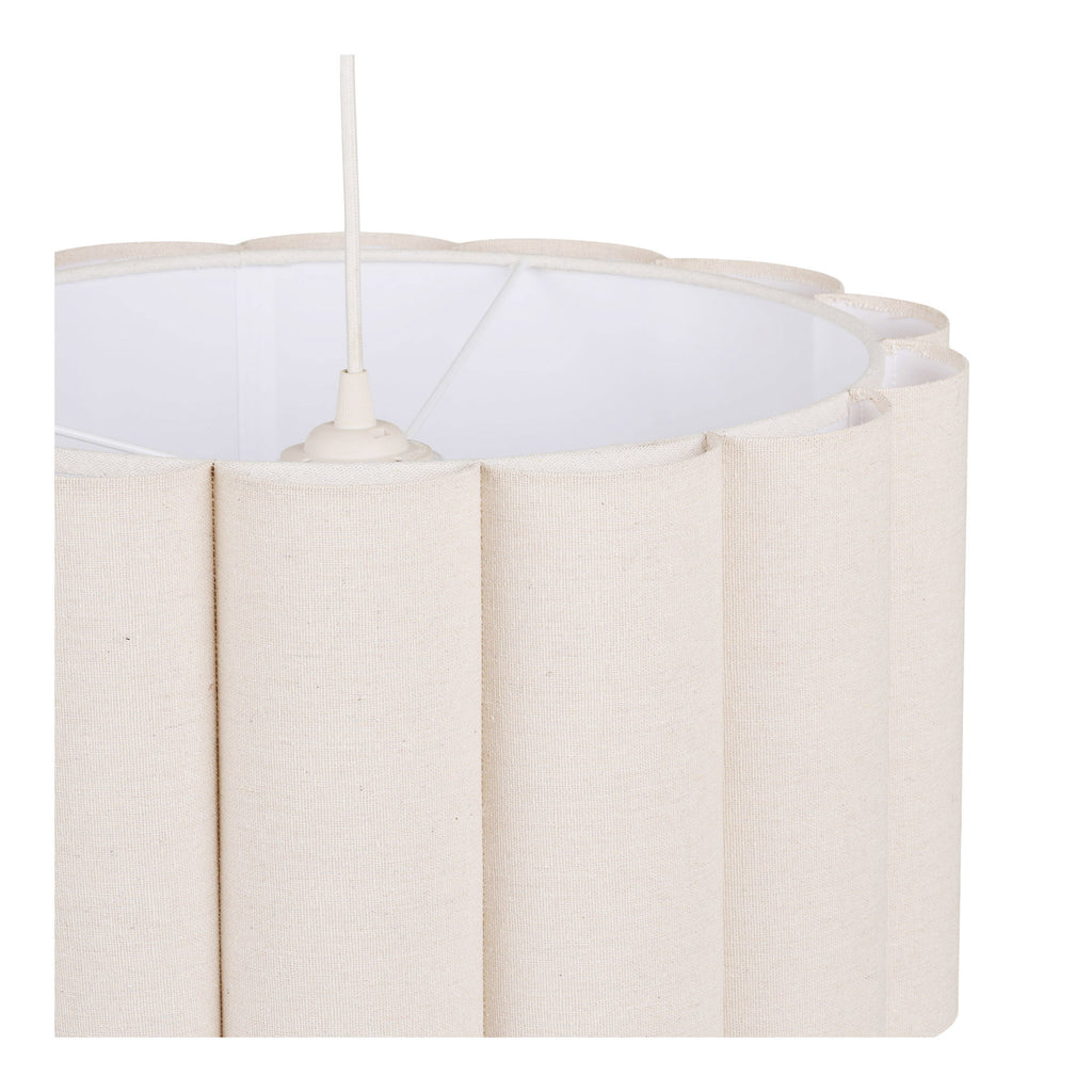 Watton Hanglamp - Hanglamp, staal/linnen, grijs/beige