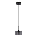 Cholet Hanglamp - LED-hanglamp, staal/glas, zwart/transparant