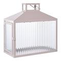 Lucca Lantaarn - Metaal/glas, beige/grijs