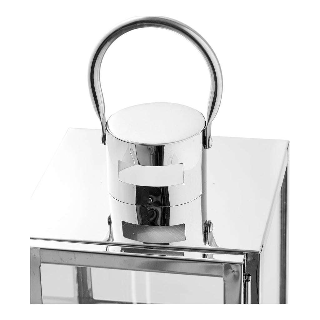 Pota Lantaarns - Lantaarns, glas/metaal, zilverlook, set van 3