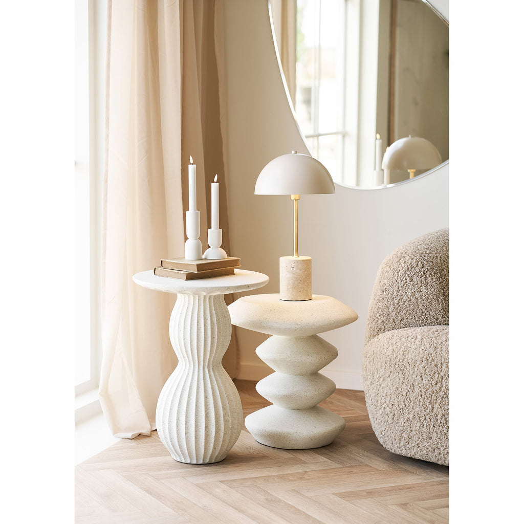Sheffield Tafellamp - Marmer/metaal, beige
