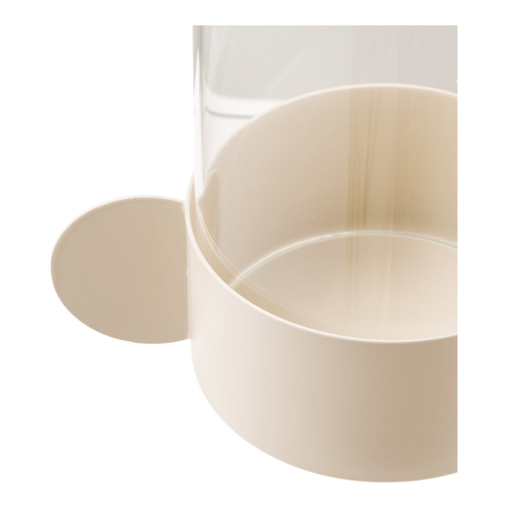 Windlicht - Windlicht, glas/metaal, beige, 10x13,5x16,5 cm
