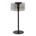 Cholet Tafellamp - LED-tafellamp, staal/glas, zwart/transparant