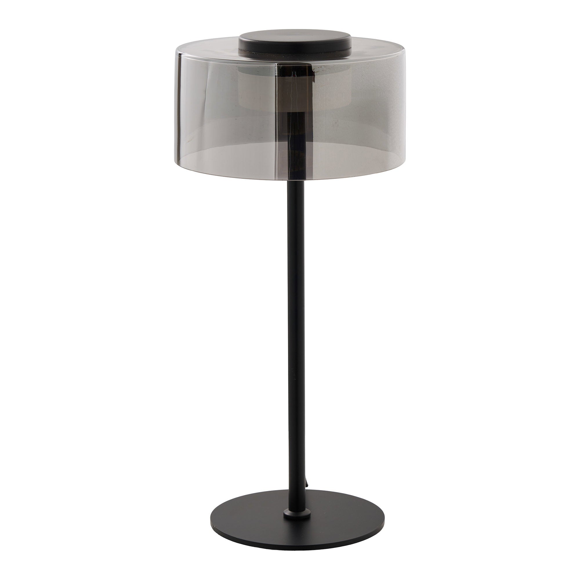 Cholet Tafellamp - LED-tafellamp, staal/glas, zwart/transparant