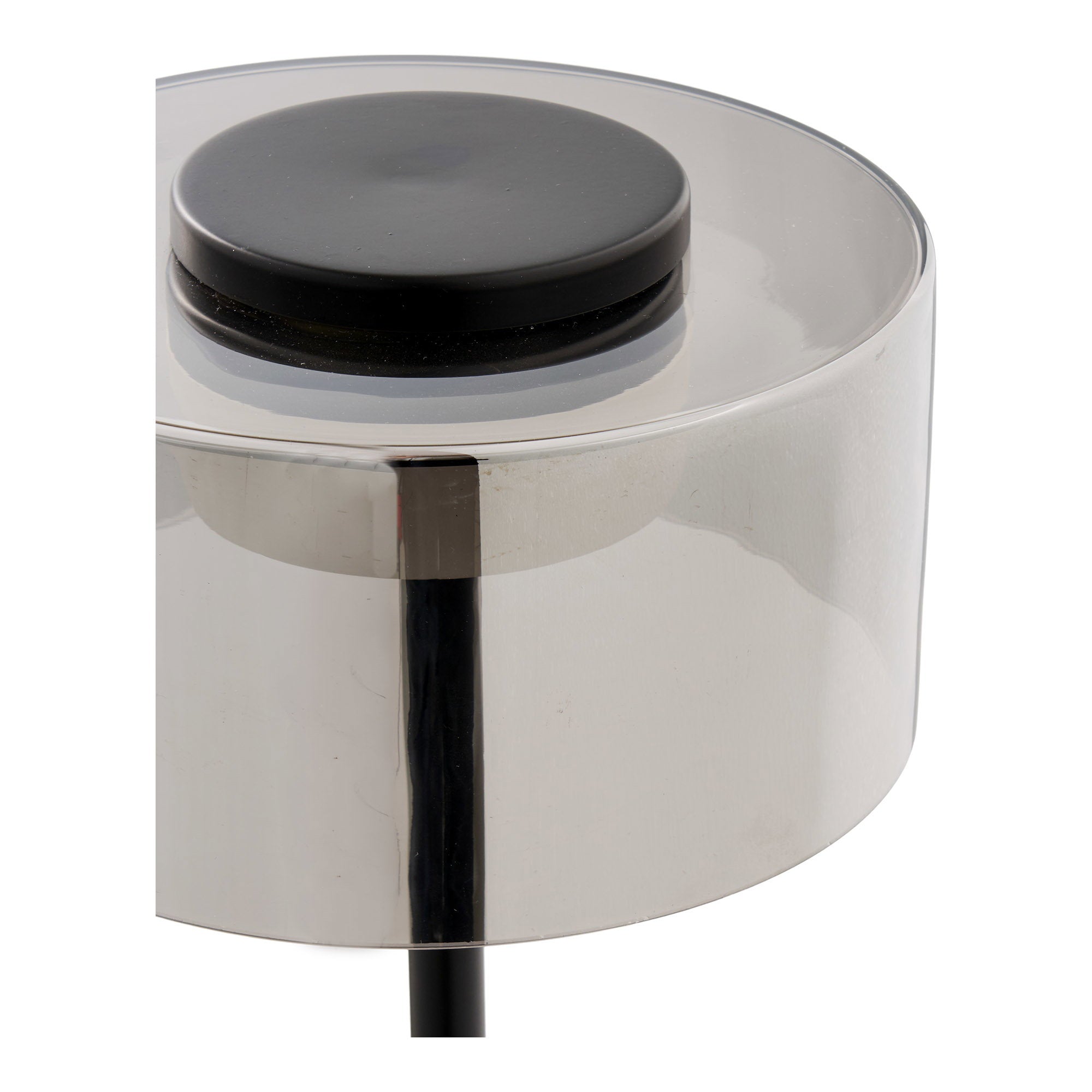 Cholet Tafellamp - LED-tafellamp, staal/glas, zwart/transparant