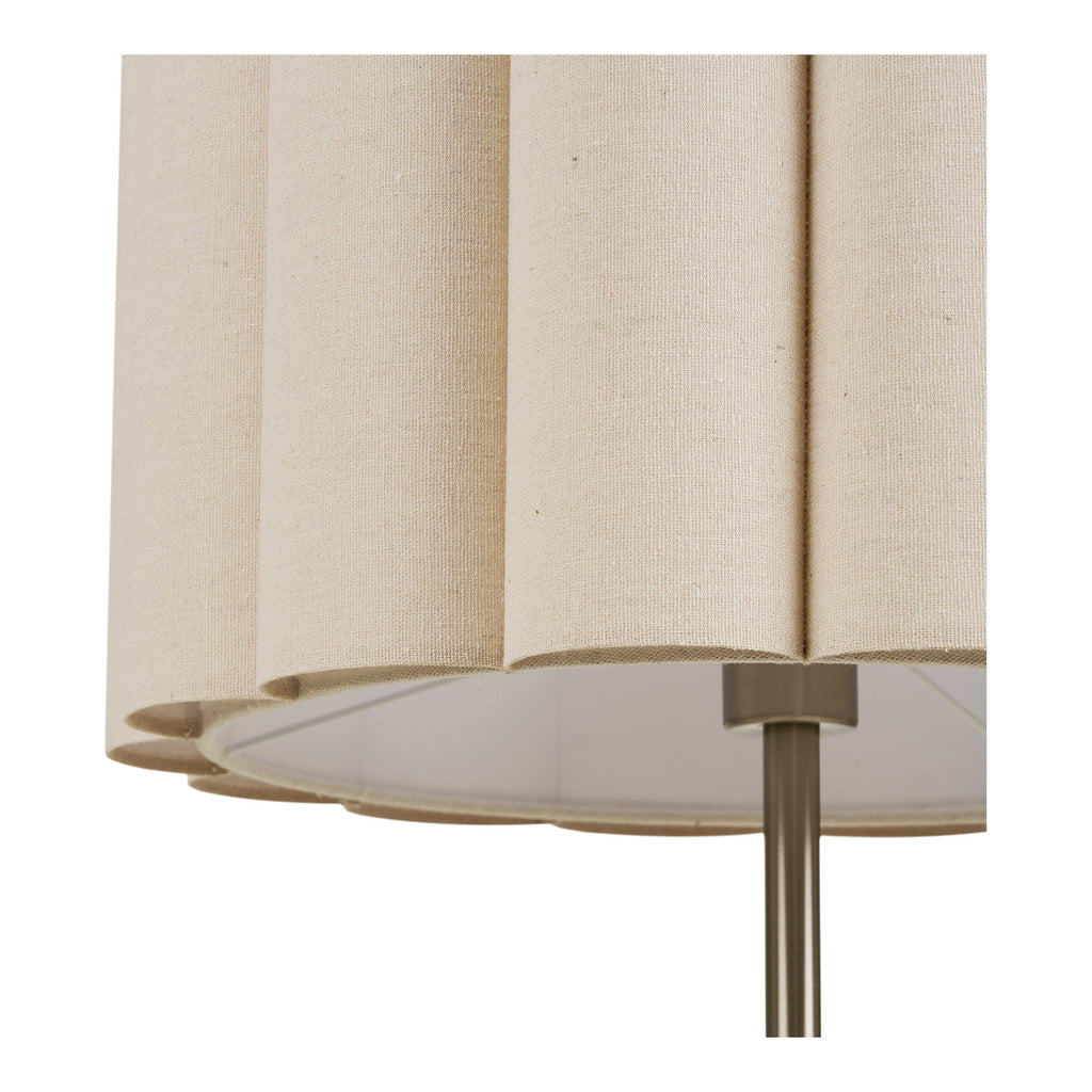 Wattom Vloerlamp - Vloerlamp, staal/linnen, grijs/beige