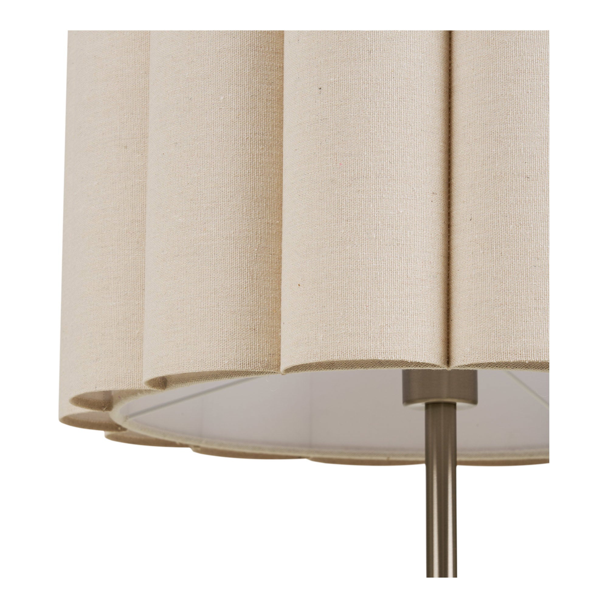 Wattom Vloerlamp - Vloerlamp, staal/linnen, grijs/beige